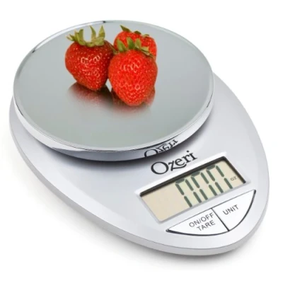 Image of Ozeri Pro Digital Kitchen Food Scale, 1g to 12 lbs Capacity, Elegant Chrome