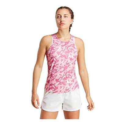 Image of adidas Women&#039;s Own The Run Camo Running Tank Top, Clear Pink, XS