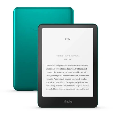Image of All new Amazon Kindle Paperwhite Signature Edition (32 GB) Our fastest with an auto adjusting front light, wireless charging and weeks of battery life Metallic Jade