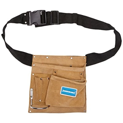 Image of Silverline Nail &amp; Tool Pouch Belt 5 Pocket 220 x 220mm