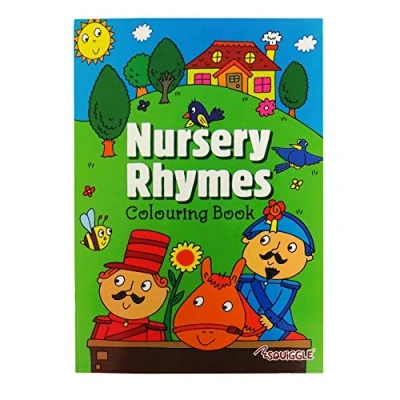 Image of Martello Squiggle A4 Nursery Rhymes Childrens Colouring Book 40 Pages to Colour