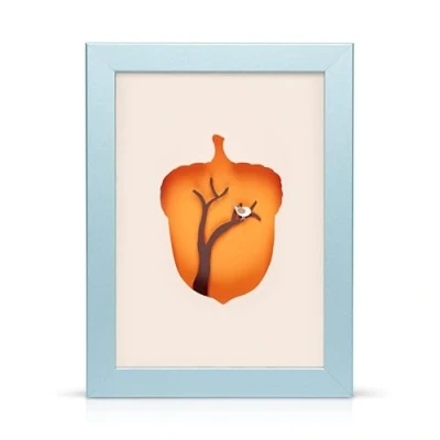 Image of 14&quot;X10&quot; Silver Wood Effect Photo Frame, Poster size Picture Frames For Wall Mount/freestanding, By Convenient2you