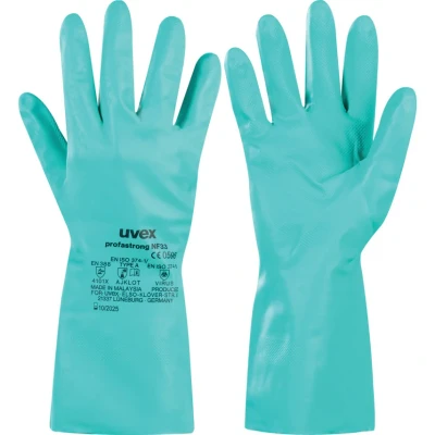 Image of uvex NF33 Profastrong Green Nitrile Gloves Size 7
