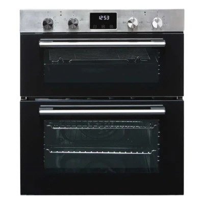 Image of SIA DO111SS 60cm Stainless Steel Built Under Electric Double True Fan Programmable Oven With Digital Display