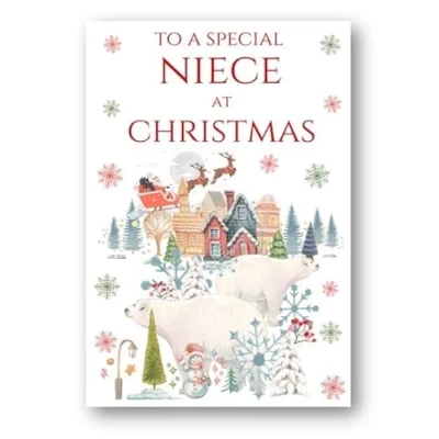 Image of Second Ave Niece Christmas Polar Bear Xmas Holiday Festive Greetings Card