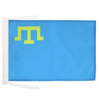 Image of AZ Flag Crimean Tatars 18&#039;&#039; x 12&#039;&#039; 100% Polyester Tatar Small Banner with Two Cords Fade Resistant Vivid Colors 18x12 in 45x30 Cm