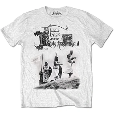 Image of Rock Off officially licensed products Monty Python &#039;Knight Riders&#039; T Shirt (Small) White