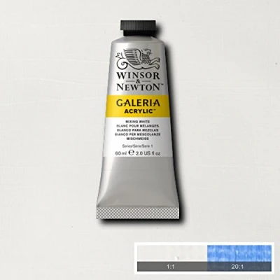 Image of Winsor &amp; Newton Galeria Acrylic Paint Medium Tube 60ml AVAILABLE (Mixing White)