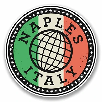 Image of 2 x 10cm Naples Italy Italia Vinyl Sticker Laptop Car Travel Luggage Label #9843 (10cm Wide High)