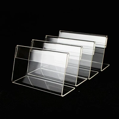 Image of Airgoesin 30pcs Sign Display Holder Price Name Card Tag Label Stand Case 7cm x 4cm Acrylic