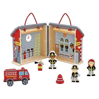 Image of Tooky Toy TK488 Wooden Foldable Farm