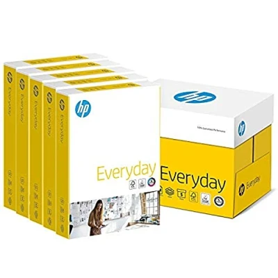 Image of Hewlett Packard Printer Paper, Everyday A4 210x297mm, 75gsm, 5 Ream Carton, 2500 Sheets FSC Certified Copy White