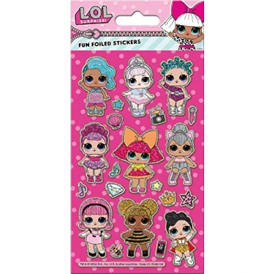 Image of Paper Projects 01.70.06.143 Character Foil L.O.L. Surprise Sparkly Reusable Stickers, 19.5cm x 9.5cm