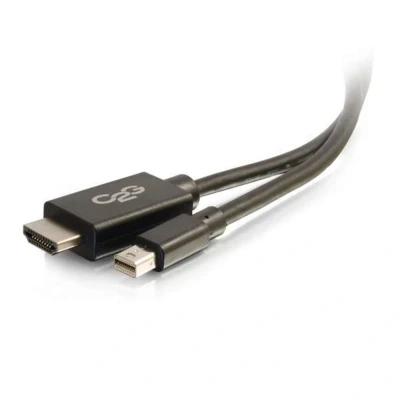 Image of C2g 3ft Mini Displayport To Hdmi Adapter Cable Dp Male Female Black Taa Compliant (M)