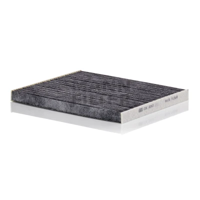Image of 13345949, 55702468 Pollen Filter MANN CUK 2243 Activated Carbon 222, 268mm 268, 220mm 21mm VAUXHALL: Combo Mk3, Corsa Mk4