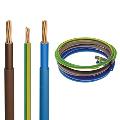 Image of 3m Set of 19 Strand Flexi Tail Pack Brown and Blue Double 25mm 6181Y Insulated Meter Tails &amp; Earth 16mm 6491X