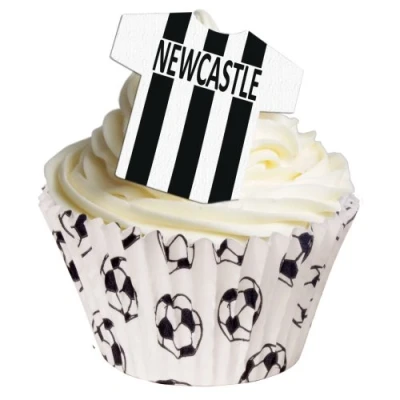 Image of Pack of 24 Newcastle Edible Wafer T Shirt Decorations Great for Football Themed Cakes United Fans 201 166