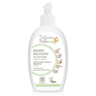 Image of Naturabella Gentle 2 in 1 Baby Body Wash and Shampoo, Organic, Vegan, Dermatology Tested, Not Tested on Animals, No tears, 300ml