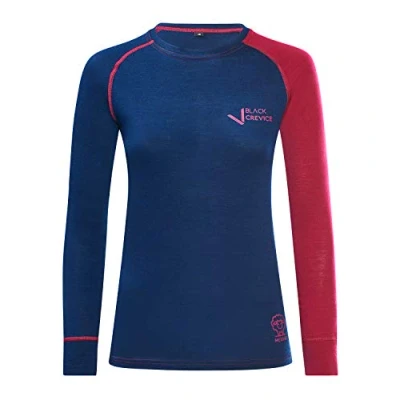 Image of Black Crevice Women&#039;s Long Sleeved Shirt Made of Merino Wool