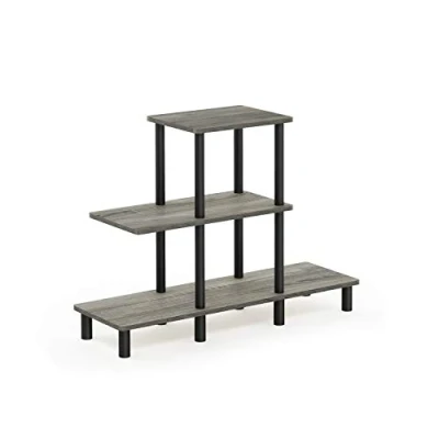 Image of Furinno Toolless Shelves, Wood, French Oak Grey/Black, one size