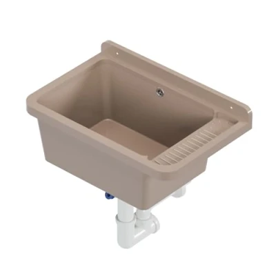Image of Sink Basin Wash Outdoor Garden Garage Cellar Laundry Room Workshop Large (Beige)
