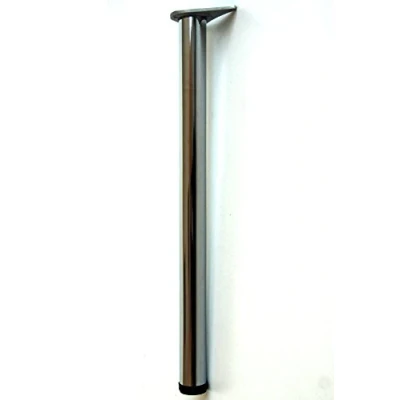 Image of REJS 4 x 870mm Adjustable Chrome Breakfast Bar Worktop Support Table Leg 60mm Diameter