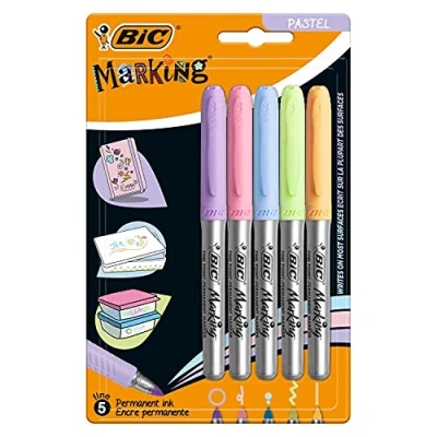 Image of Bic Permanent Markers, 5 each