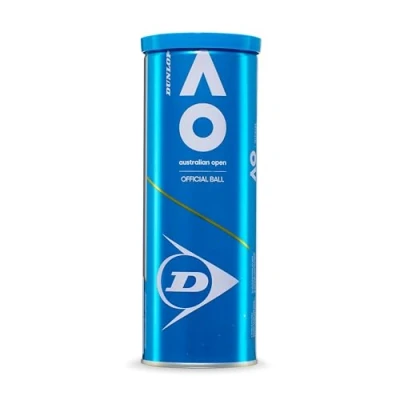 Image of Dunlop Tennis Ball Australian Open for Clay, Hard Court and Grass (1 x 3 Pet), Yellow