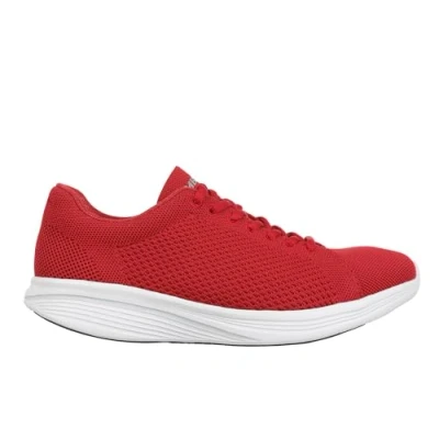 Image of MBT SORA Lace up Women&#039;s Sports Shoes Modern Style. Anatomical and Comfortable Walking Athletic Shoes. Physiological Footwear Comfort Stability with Curved Sole. Sneakers. Color Red