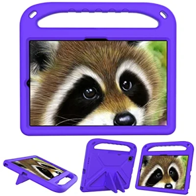 Image of for Samsung Galaxy Tab A7 10.4 inch (2020) SM T500/T505 Tablet Case Kids Friendly Lightweight Shockproof Cover with Handle Stand Purple