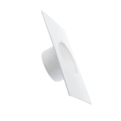 Image of Ø 4.7&#039;&#039; Plastic Straight Pipe Flange for Heating Cooling Ventilation System HVAC White Duct Connector