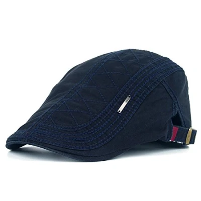 Image of Adantico Mens Coton Falt Cap for Spring (Blue)