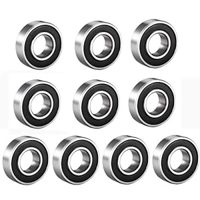 Image of 10 Pack Deep Groove Ball Bearing Double Side Rubber Sealed Bearings 12mm x 24mm 6mm