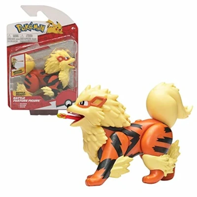 Image of Pokemon Selection Battle Feature Figures Movable Deluxe Action Play Figure, Figure:Arcanine