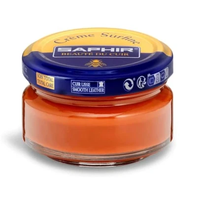 Image of Saphir Pommadier Cream Surfine Polish Light Cognac Brown