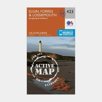 Image of Explorer Active 423 Elgin, Forres &amp; Lossiemouth Map With Digital Version