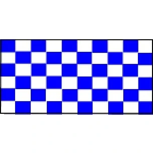 Image of Novelties Direct Check Blue And White Flag 5ft x 3ft (100% Polyester) With Eyelets For Hanging