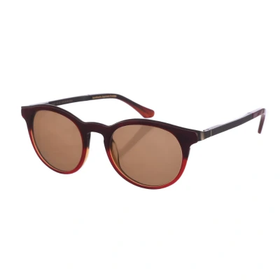 Image of Zen Unisex Pantos Z431 Shape Acetate and Metal Sunglasses Brown One Size