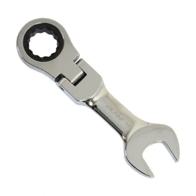 Image of US PRO Tools 17MM Flexi Stubby Gear Ratchet Combination Spanner Wrench 3915