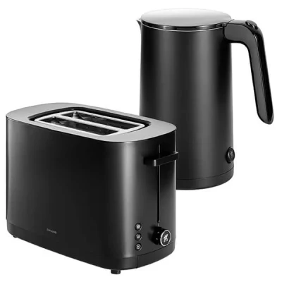 Image of Zwilling Enfinigy 1.5L Kettle Plastic &amp; 2 Short Slot Toaster Black