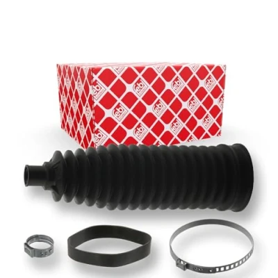 Image of 32102353823, 32106765079 Bellow, steering FEBI BILSTEIN 40937 Thermoplast Front Axle Left, Right with seal ring, clamps