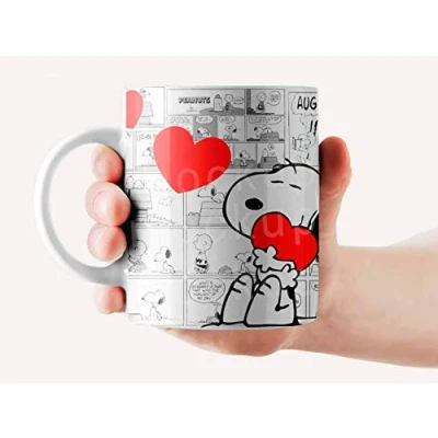 Image of Mugtime (TM) Charlie Brown Cartoon Love Cute Coffee Tea Mug Cup Ceramic Gift 330ml