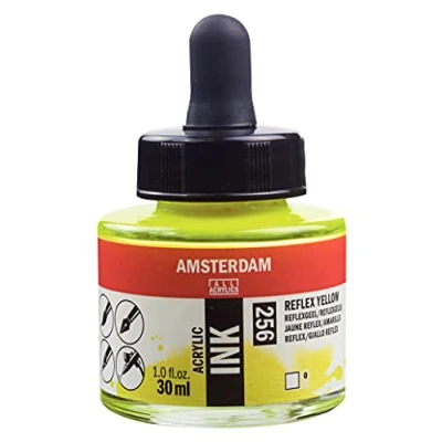 Image of Amsterdam ACRYLC Ink REFLX Yell, Reflex Yellow, One Size