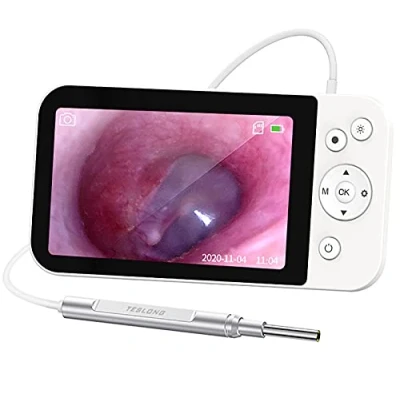 Image of Portable USB Digital Otoscope Camera, LCD Ear Camera with 5 Inch 1080P HD Screen Cleaner 3.9Mm Inspection Endoscope Wax Removal Tool