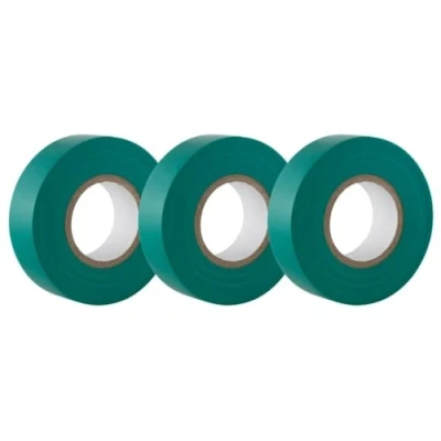 Image of GTSE Green Electrical Tape, 19mm x 20m, Strong Self Adhesive PVC Insulation Tape for Insulating, Repairing and Protecting Wires, 3 Rolls