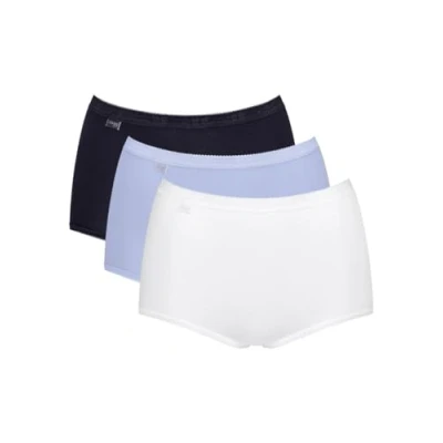 Image of Sloggi Basic+ Maxi 3 Pack Briefs Black/Purple/White Multi 6XL 26