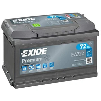 Image of Exide Premium EA722 TYPE 100/096 Car Van Battery 12V 72Ah 720A 4 Years Warranty (Please check size before buying)