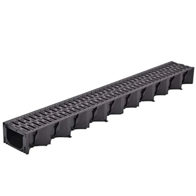 Image of ACO HexDrain Channel with Black Plastic Grating 1m
