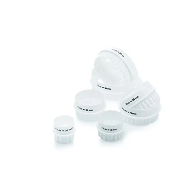 Image of KitchenCraft Set of Seven Plastic Double Edged Biscuit / Pastry Cutters