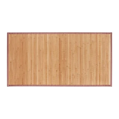 Image of Relaxdays Natural Bamboo Bath Mat, 61 x 122 cm